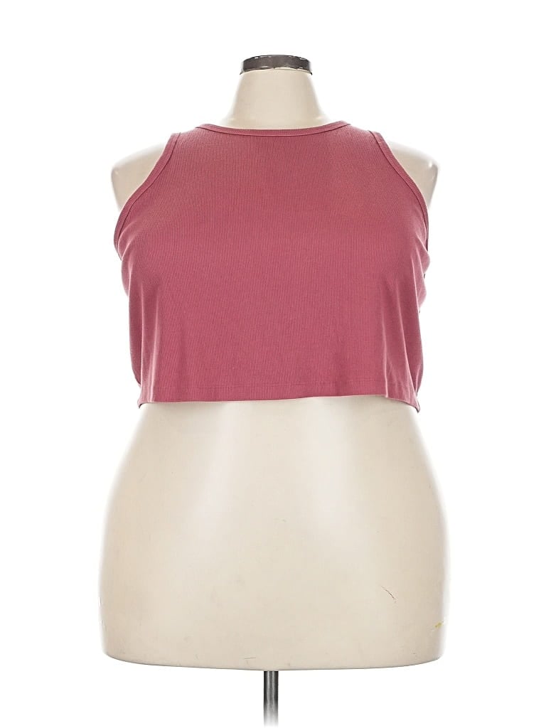Pre-owned Wild Fable Tank Top Burgundy Halter Neckline Tops