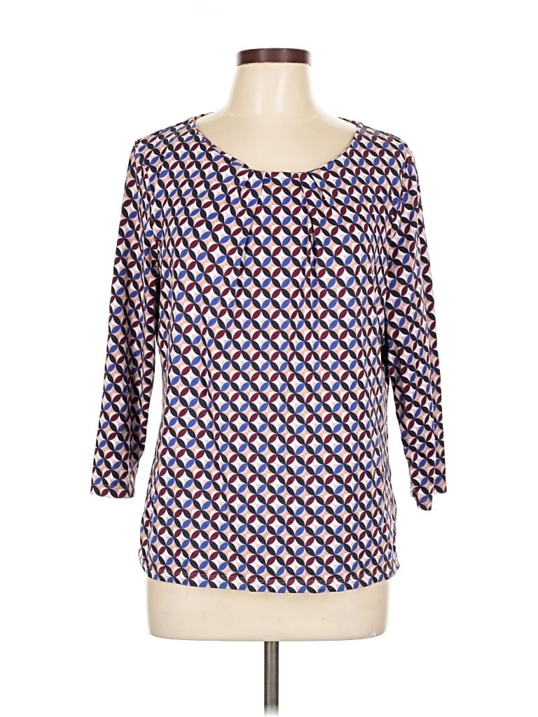 Pre-owned Talbots 3/4 Sleeve Blouse In Blue