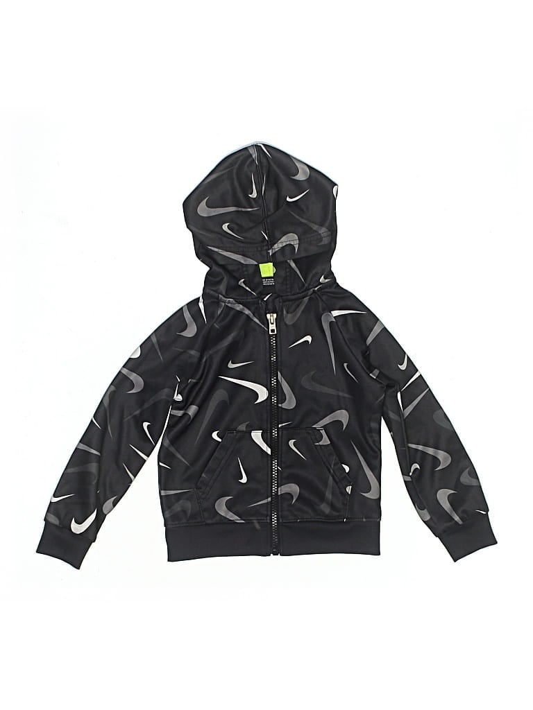 Pre-owned Nike Kids' Zip Up Hoodie In Black