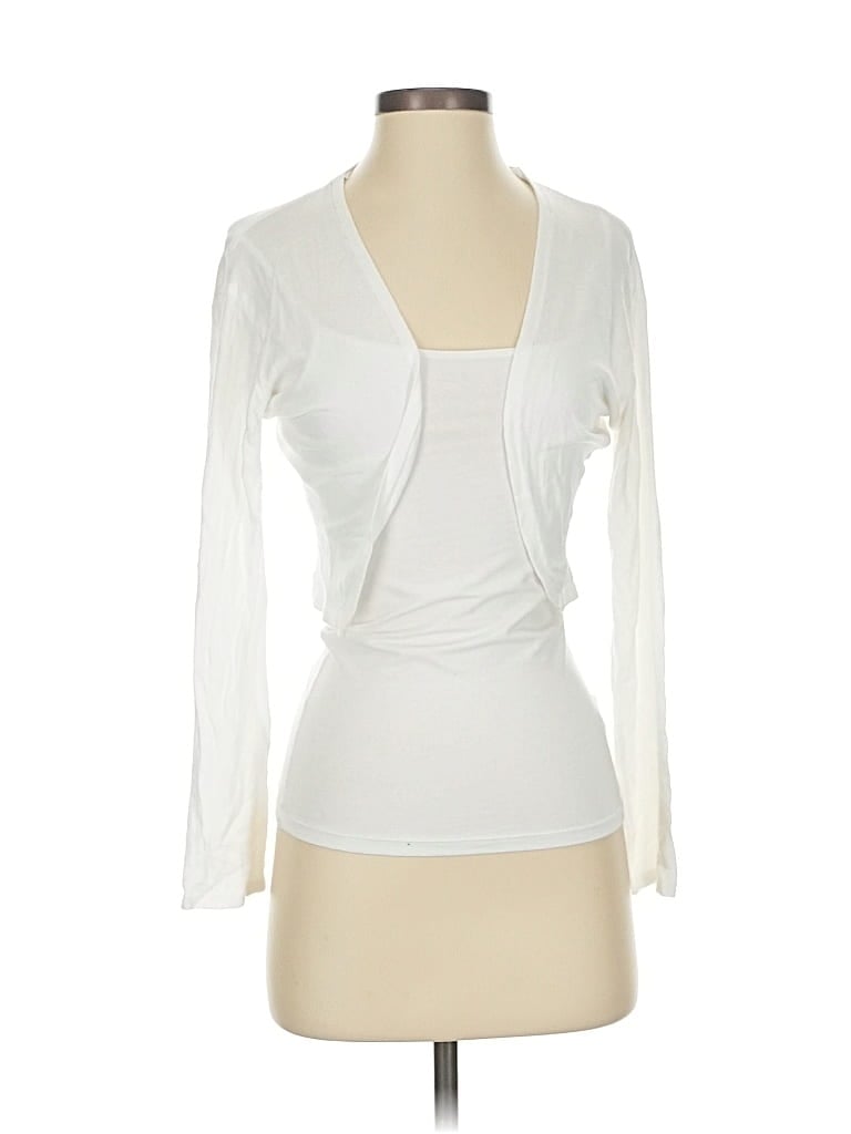 Pre-owned Unbranded Cardigan Sweater In White