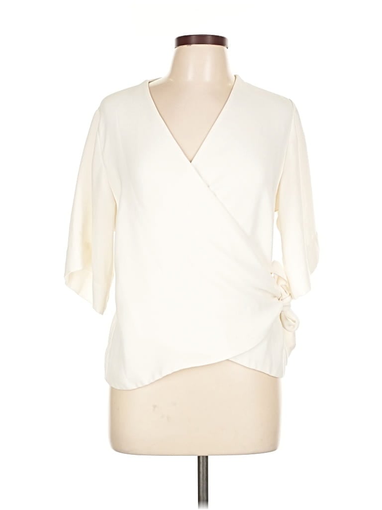 Pre-owned Collective Concepts 3/4 Sleeve Blouse In White