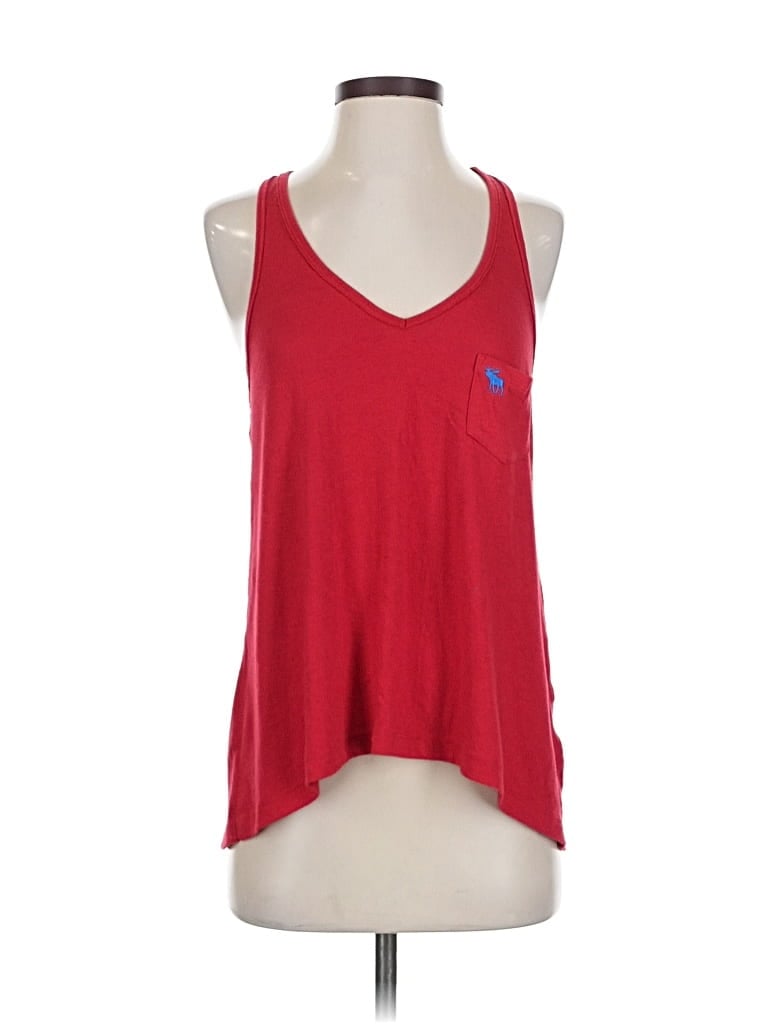 Pre-owned Abercrombie & Fitch Tank Top Red Halter Neckline Tops