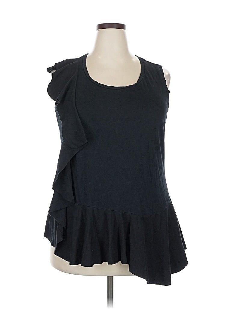 Pre-owned Lane Bryant Sleeveless T-shirt In Black