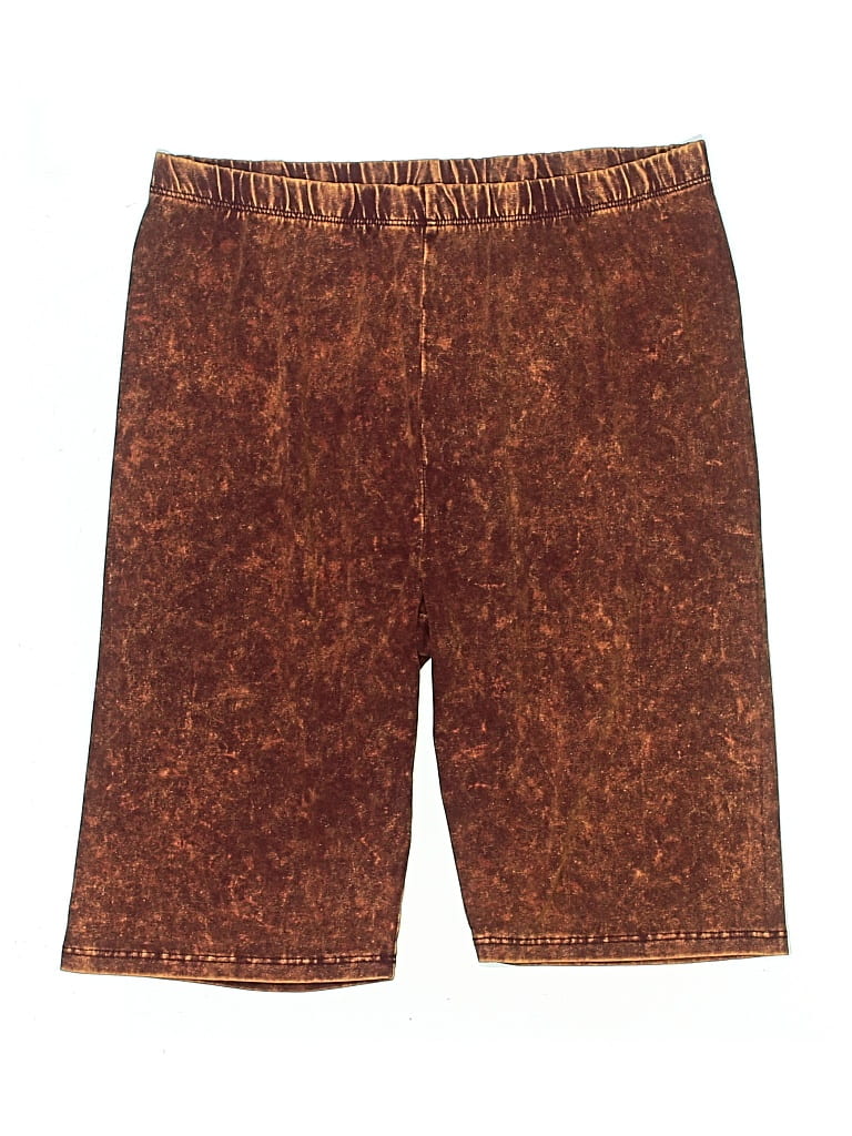 Pre-owned Zenana Athletic Shorts In Brown