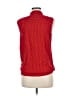 Ela Polka Dots Red Sleeveless Button-Down Shirt Size M - photo 2
