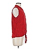 Ela Polka Dots Red Sleeveless Button-Down Shirt Size M - photo 4