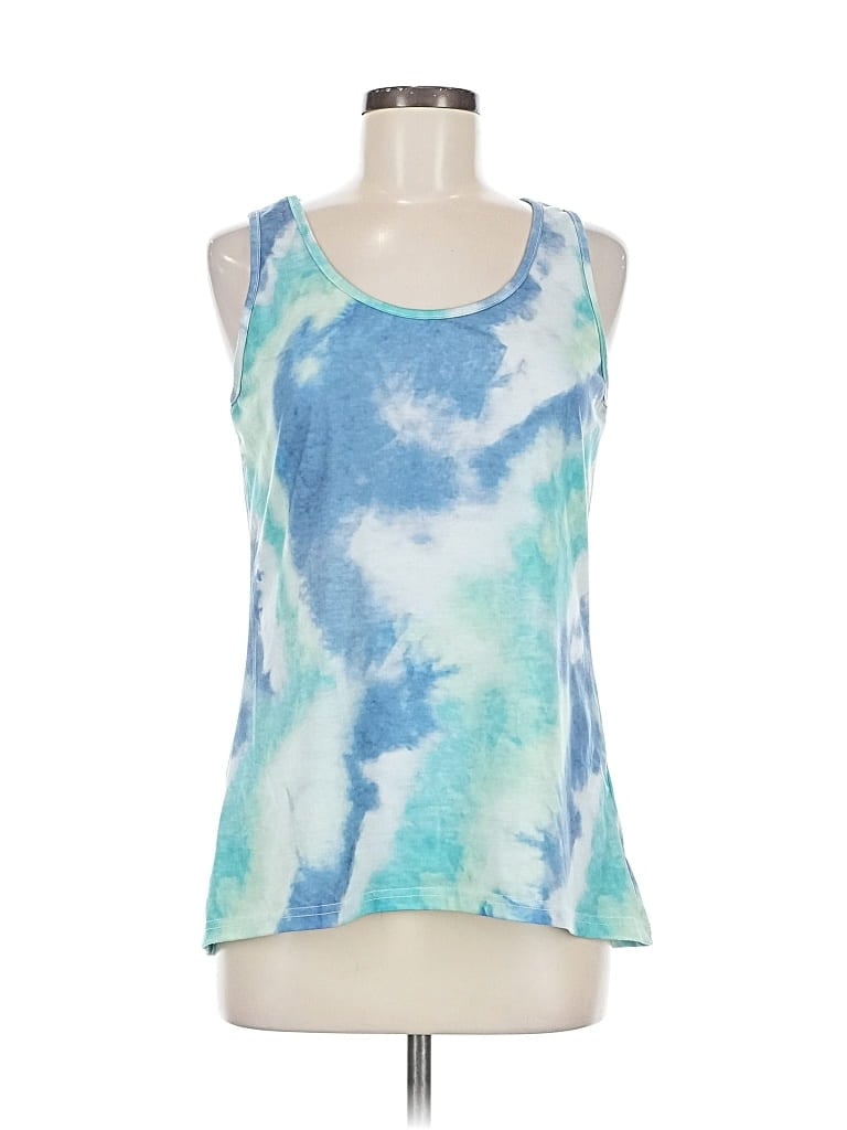 Pre-owned Unbranded Tank Top Blue Halter Neckline Tops