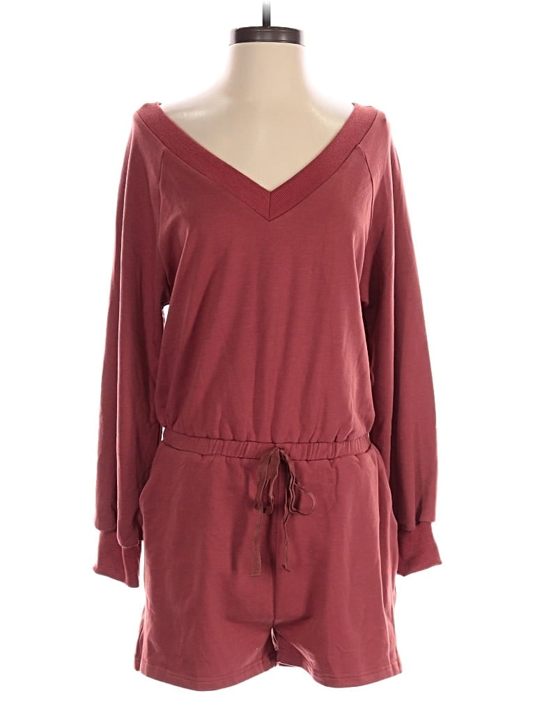 Pre-owned Main Strip Romper In Pink