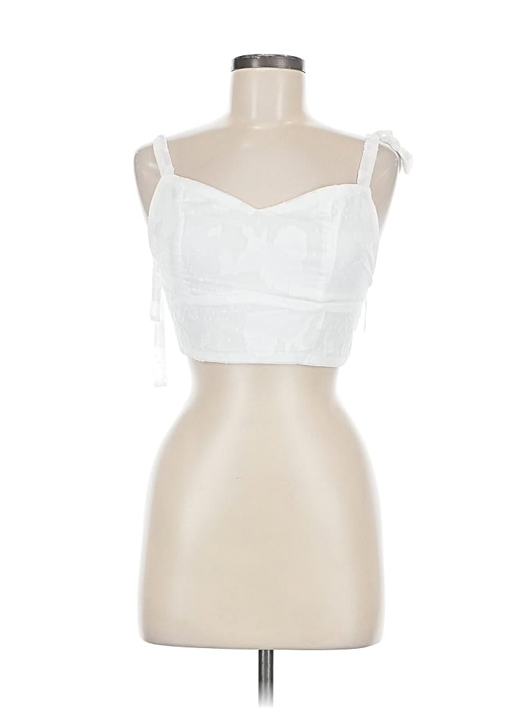 Pre-owned Shein Sleeveless Top White Sweetheart Neckline Tops