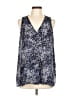 Joe Fresh 100% Polyester Blue Sleeveless Blouse Size L - photo 1