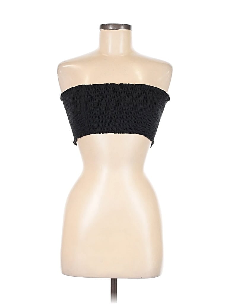 Pre-owned Brandy Melville Tube Top Black Strapless Neckline Tops