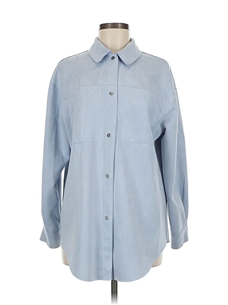 Pre-owned Truth By Republic Long Sleeve Button Down Shirt In Blue
