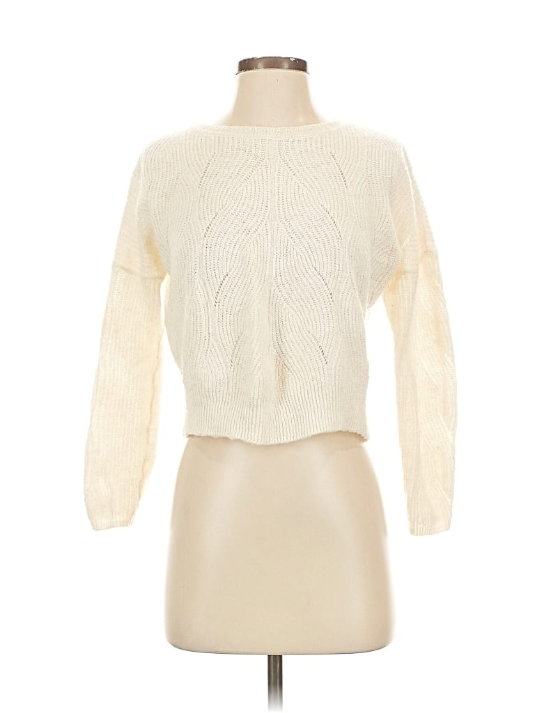 Pre-owned By Anthropologie Pullover Sweater In White