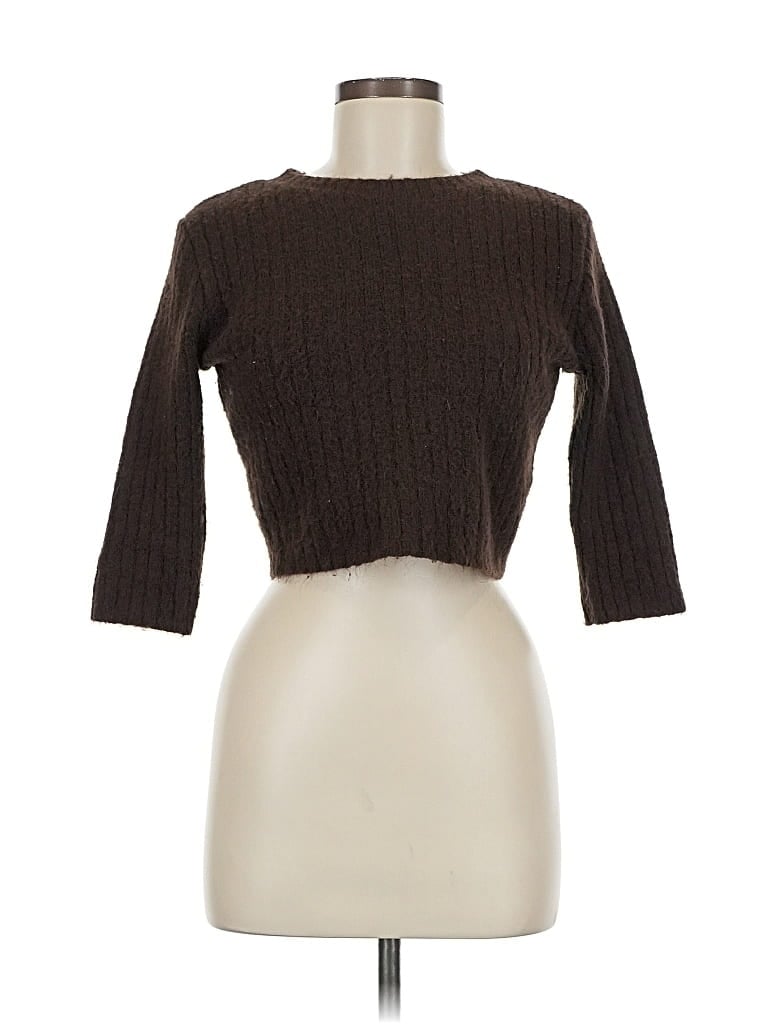 Pre-owned Zara Cardigan Sweater In Brown