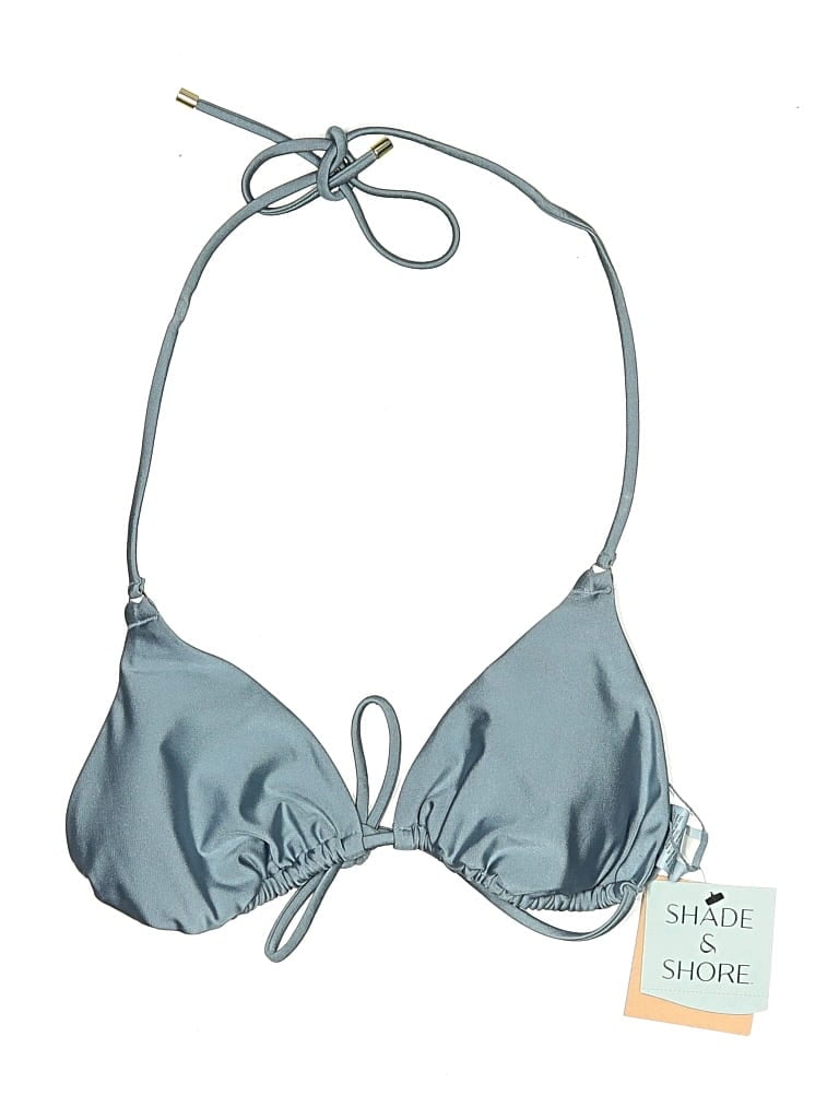 Target Swimsuit Top Gray Solid Pattern Swimwear