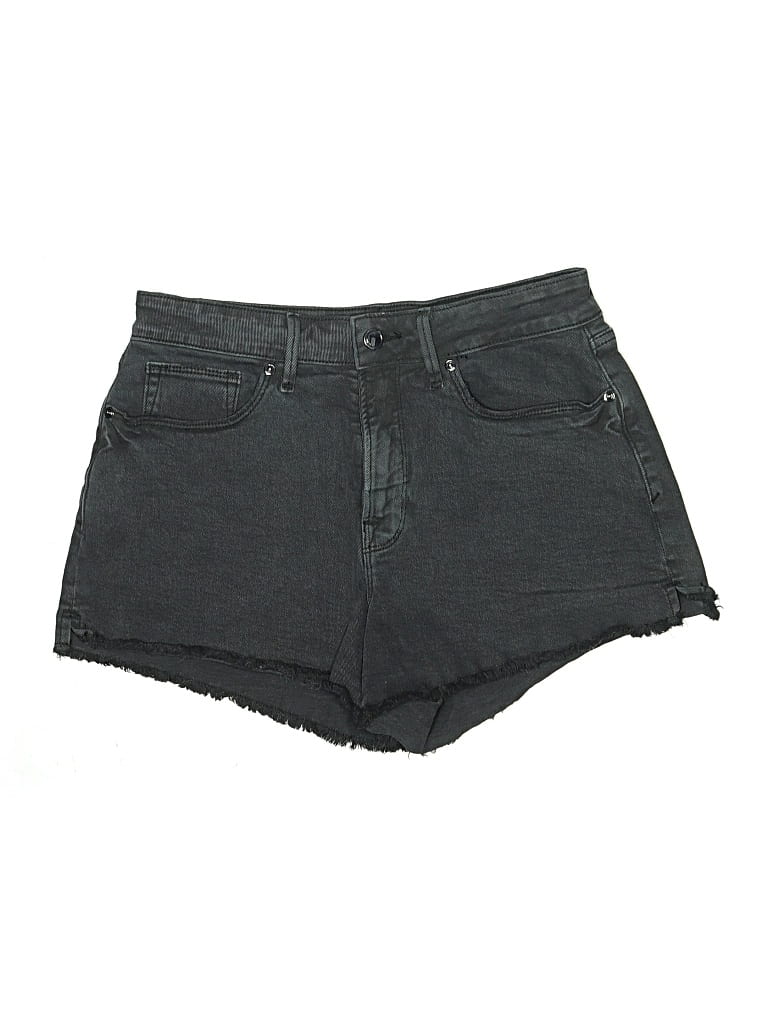 Pre-owned Good American Denim Shorts In Black