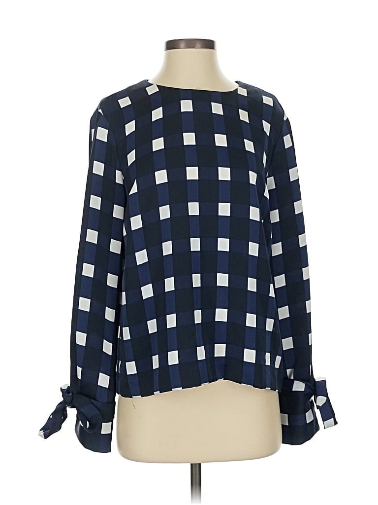 Pre-owned Banana Republic Long Sleeve Blouse In Blue