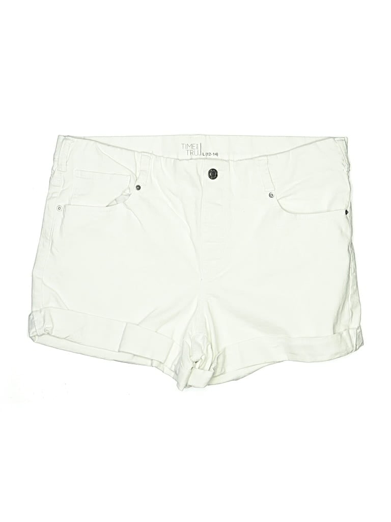Pre-owned Time And Tru Khaki Shorts In White