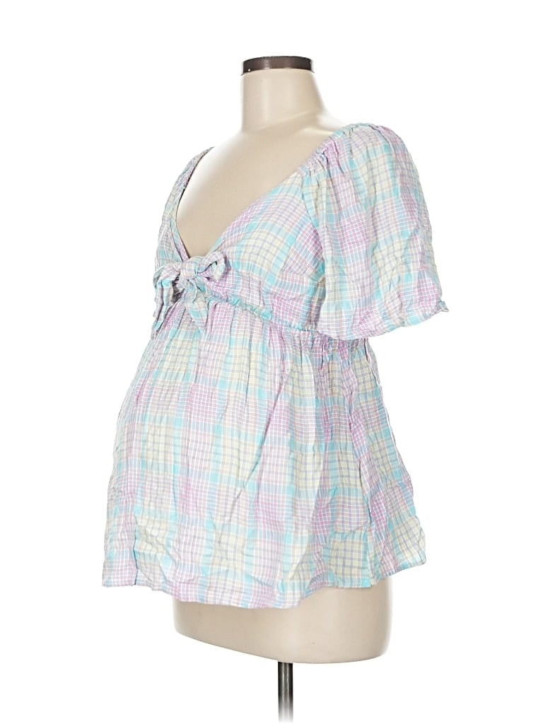Pre-owned Ingrid & Isabel Short Sleeve Blouse In Pink