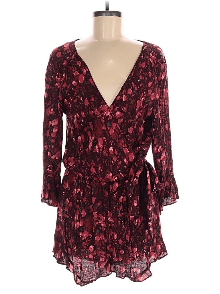 Pre-owned Free People Romper In Burgundy