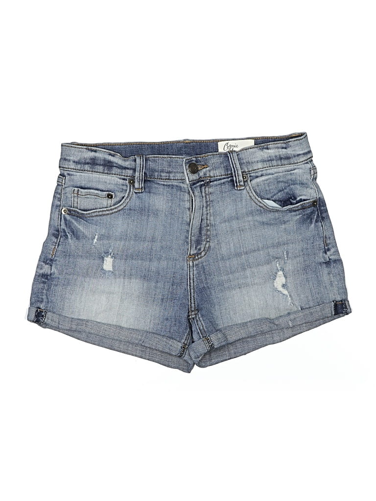 Pre-owned Cosmic Blue Love Denim Shorts In Blue