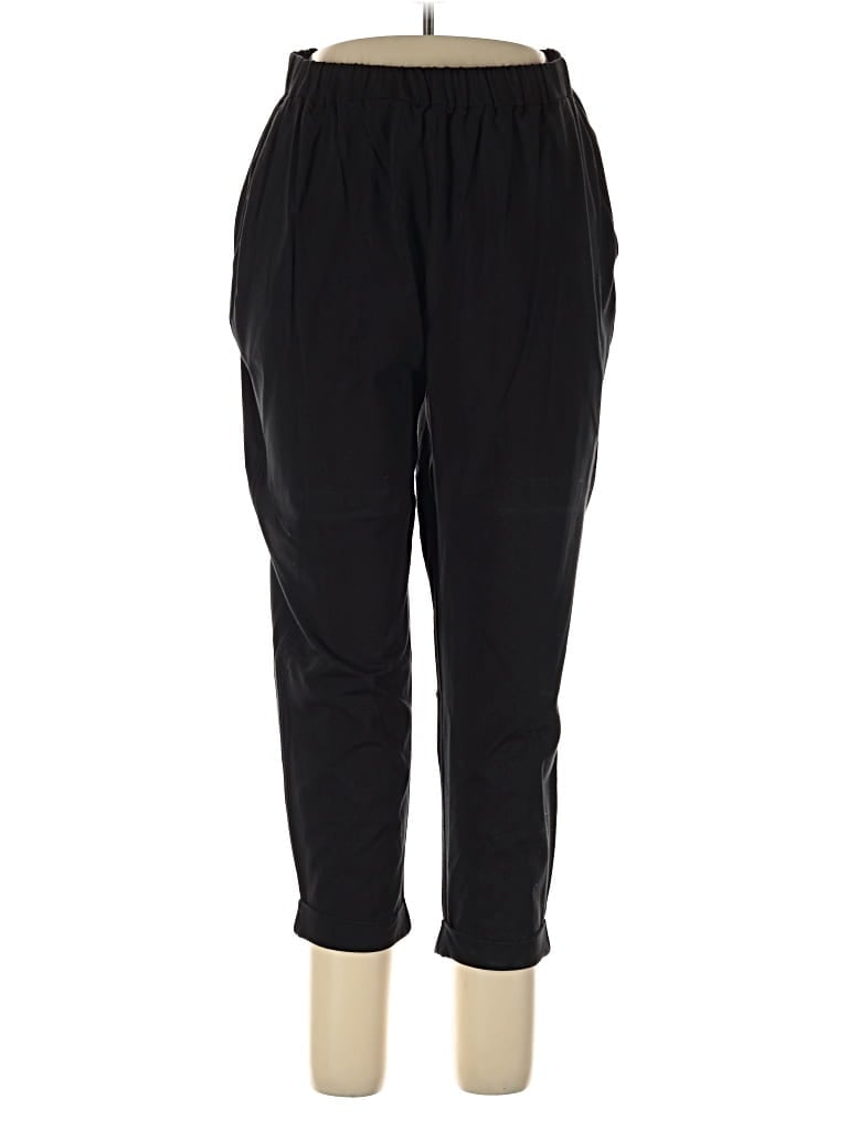 Pre-owned Eileen Fisher Track Pants In Black