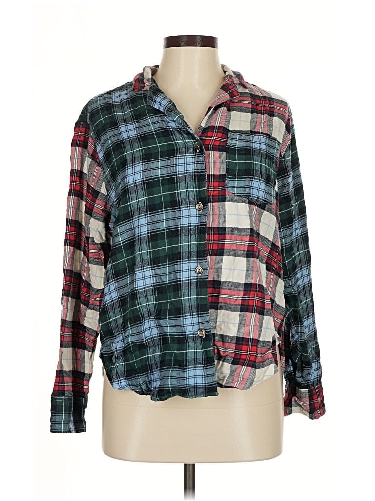 Pre-owned Gap Long Sleeve Button Down Shirt In Blue