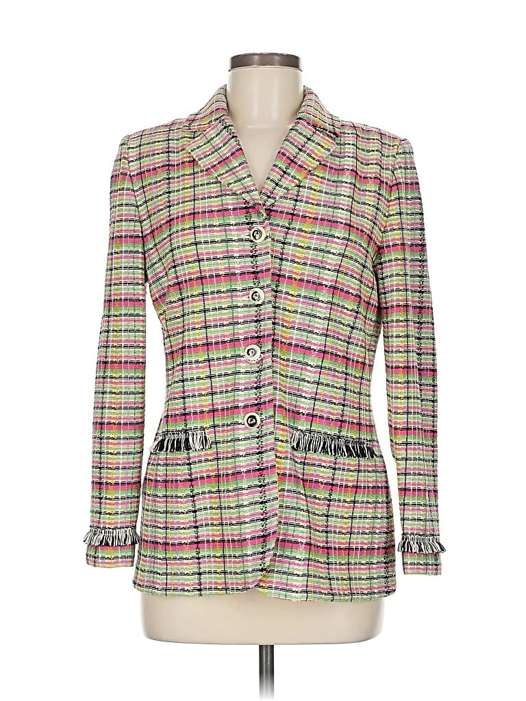 Pre-owned St John Blazer Jacket In White