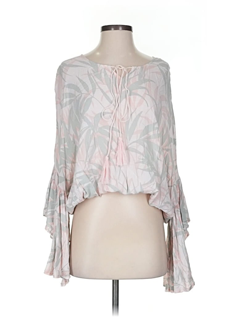 Pre-owned Fab'rik 3/4 Sleeve Blouse In Pink