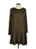 Again Solid Brown Green Casual Dress Size M - photo 1