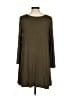 Again Solid Brown Green Casual Dress Size M - photo 2