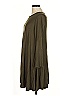 Again Solid Brown Green Casual Dress Size M - photo 5