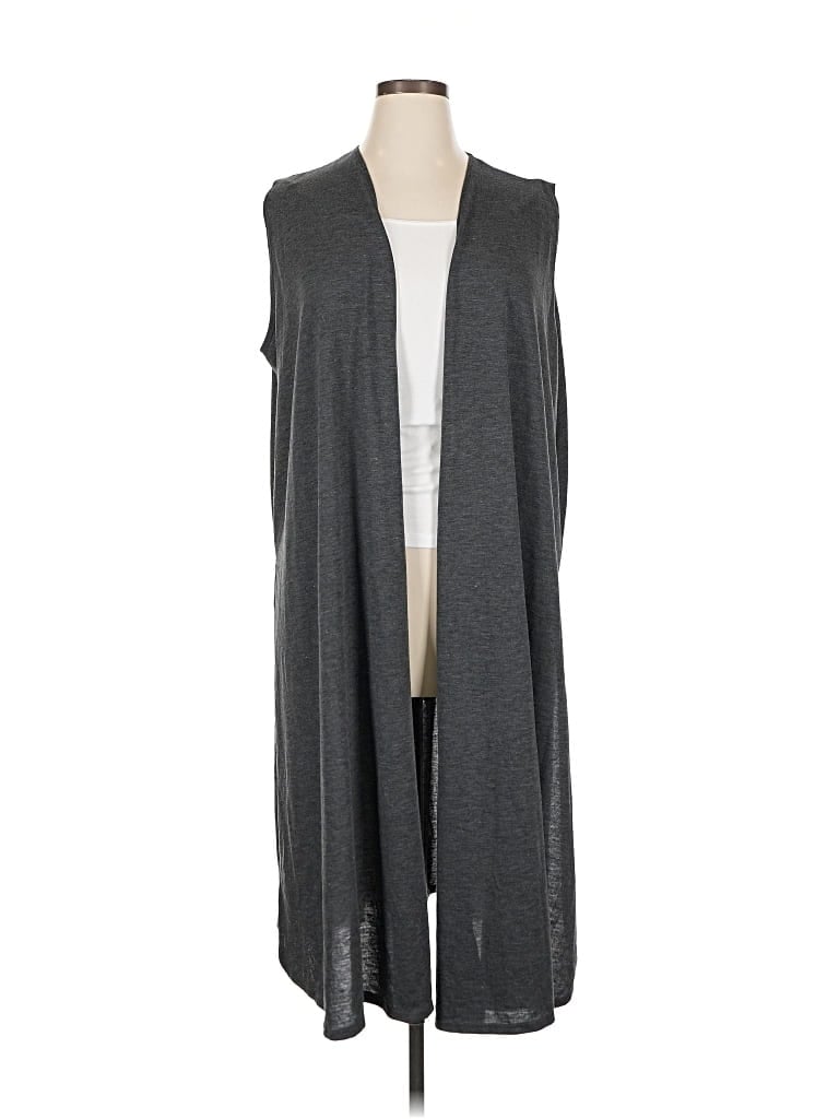 Pre-owned Lularoe Sleeveless T-shirt In Gray