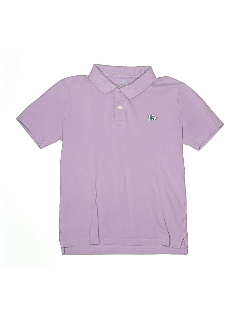 Pre-owned Crewcuts Kids' Short Sleeve Polo Shirt In Purple