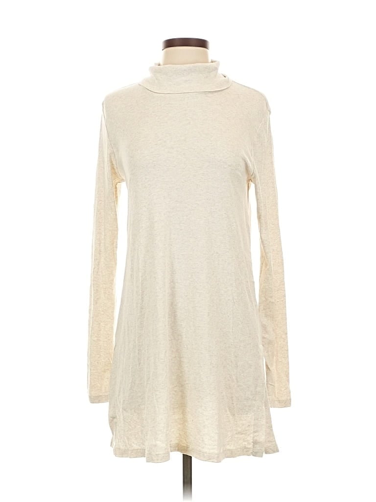 Pre-owned Jjill Long Sleeve Turtleneck In White