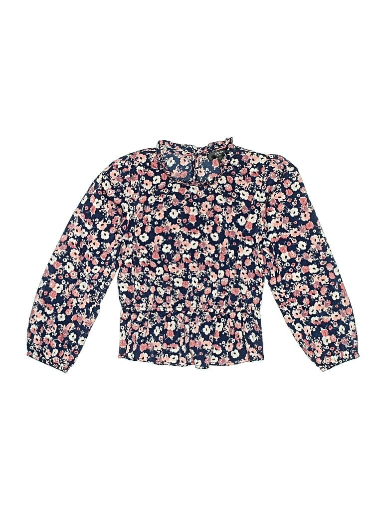 Pre-owned Aqua Kids' Long Sleeve Blouse In Blue