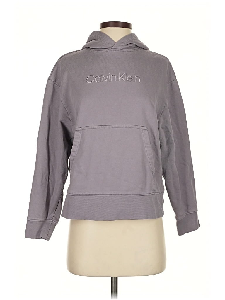 Pre-owned Calvin Klein Pullover Hoodie In Gray