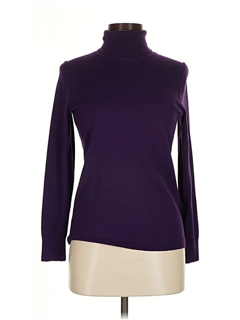 Pre-owned Talbots Turtleneck Sweater In Purple