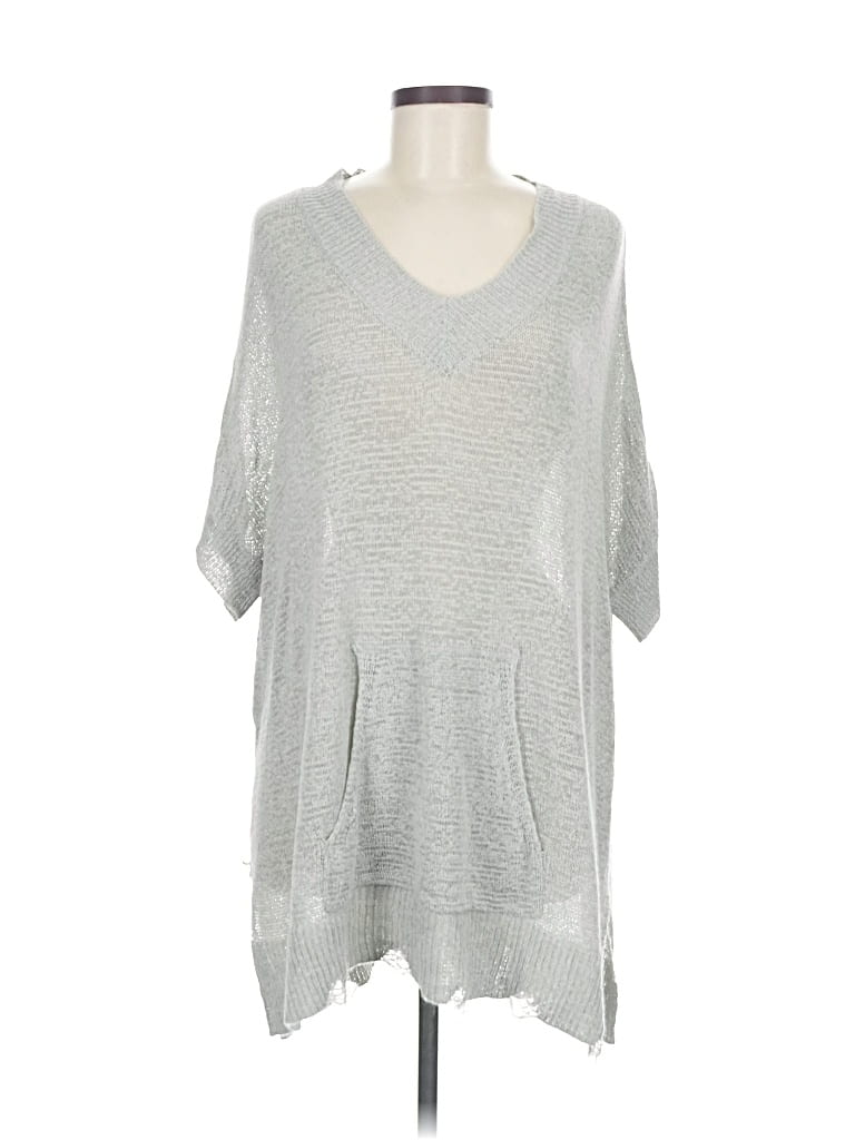 Pre-owned White Birch Poncho In Silver
