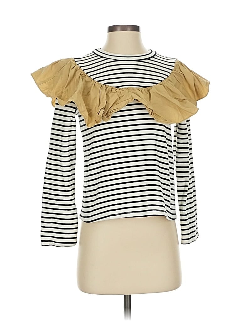 Pre-owned English Factory Long Sleeve Blouse In Gold