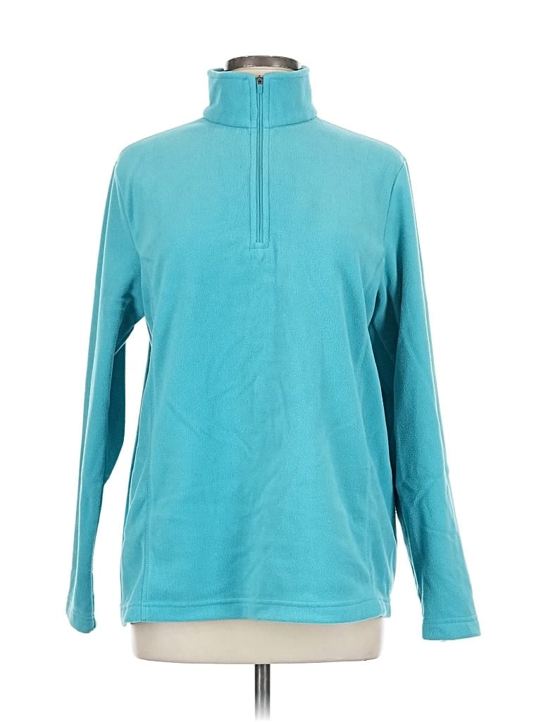 Pre-owned Lands' End Fleece Jacket In Blue