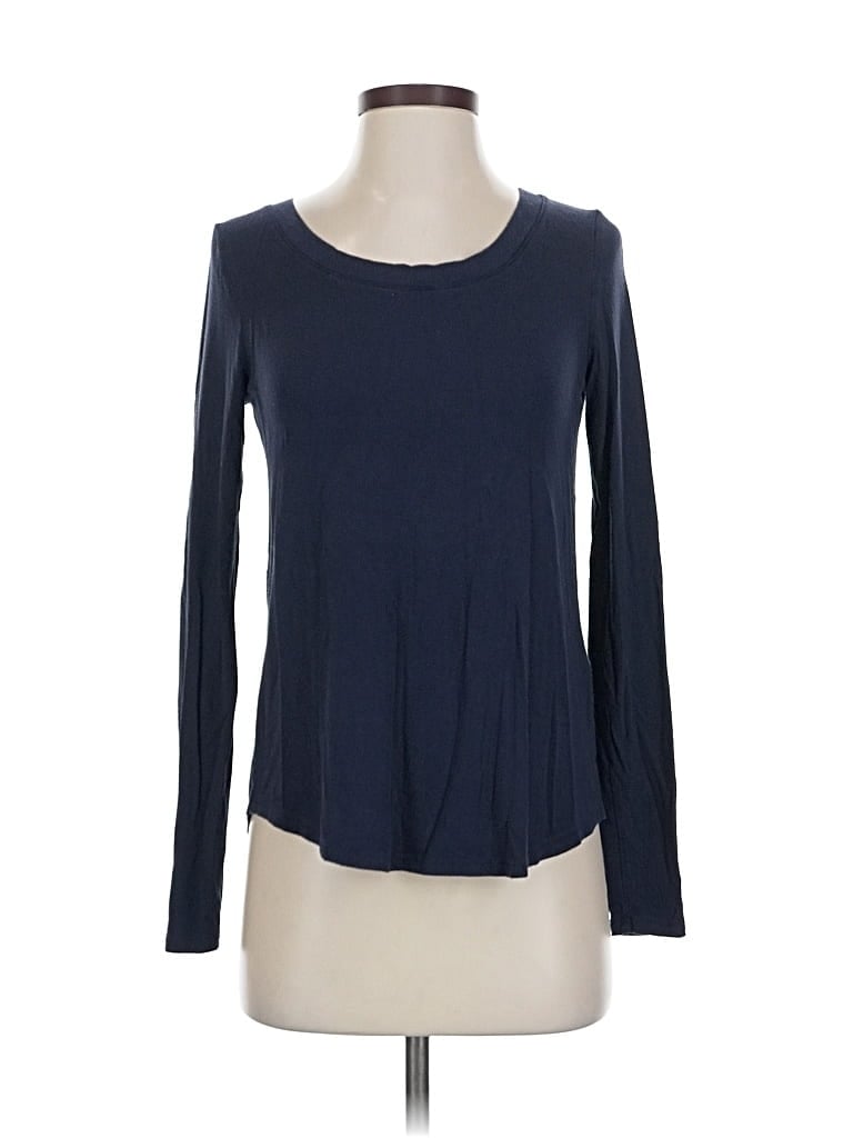 Pre-owned Banana Republic Long Sleeve T-shirt In Blue