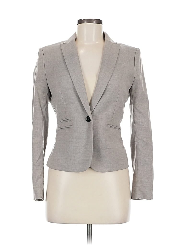 Pre-owned H&m Blazer Jacket In Gray