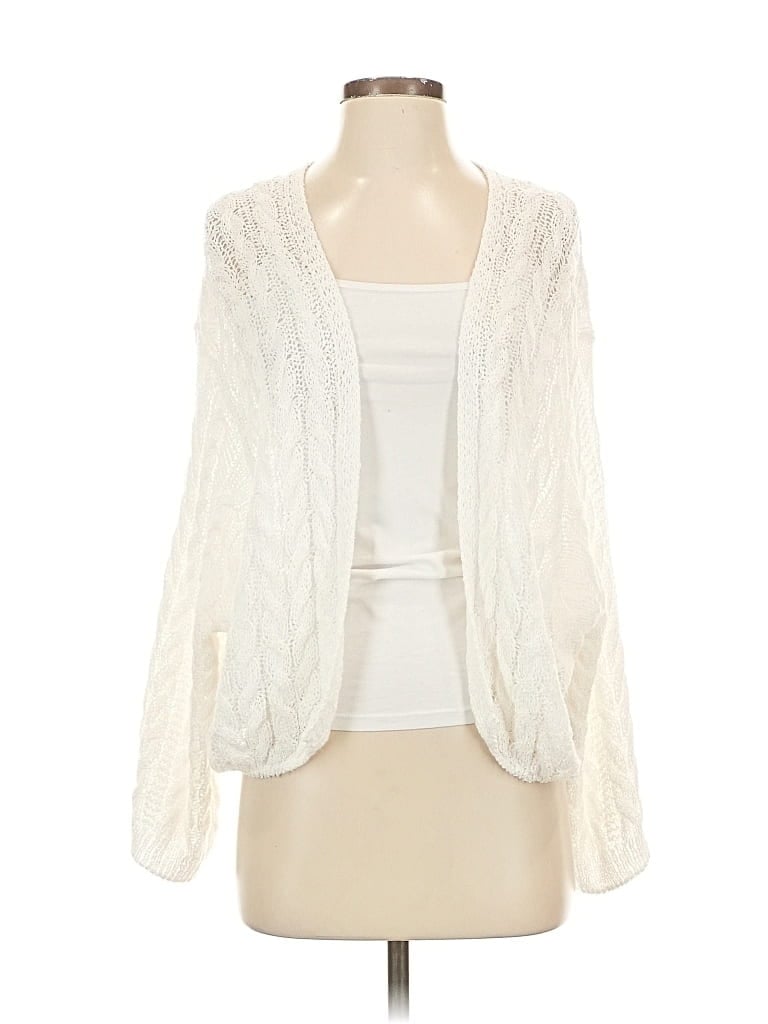 Pre-owned Miou Muse Cardigan Sweater In White
