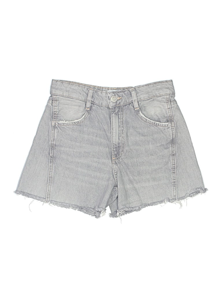 Pre-owned Zara Denim Shorts In Gray
