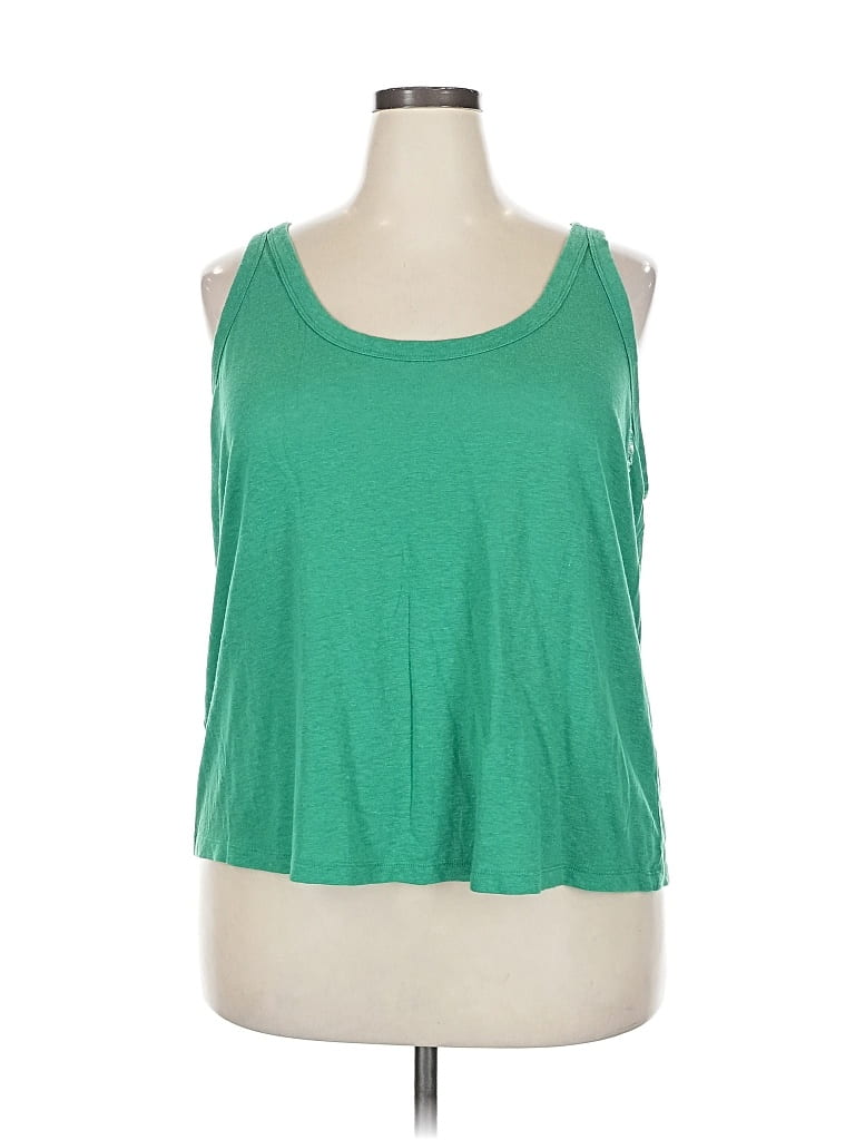 Pre-owned Old Navy Tank Top Green Halter Neckline Tops