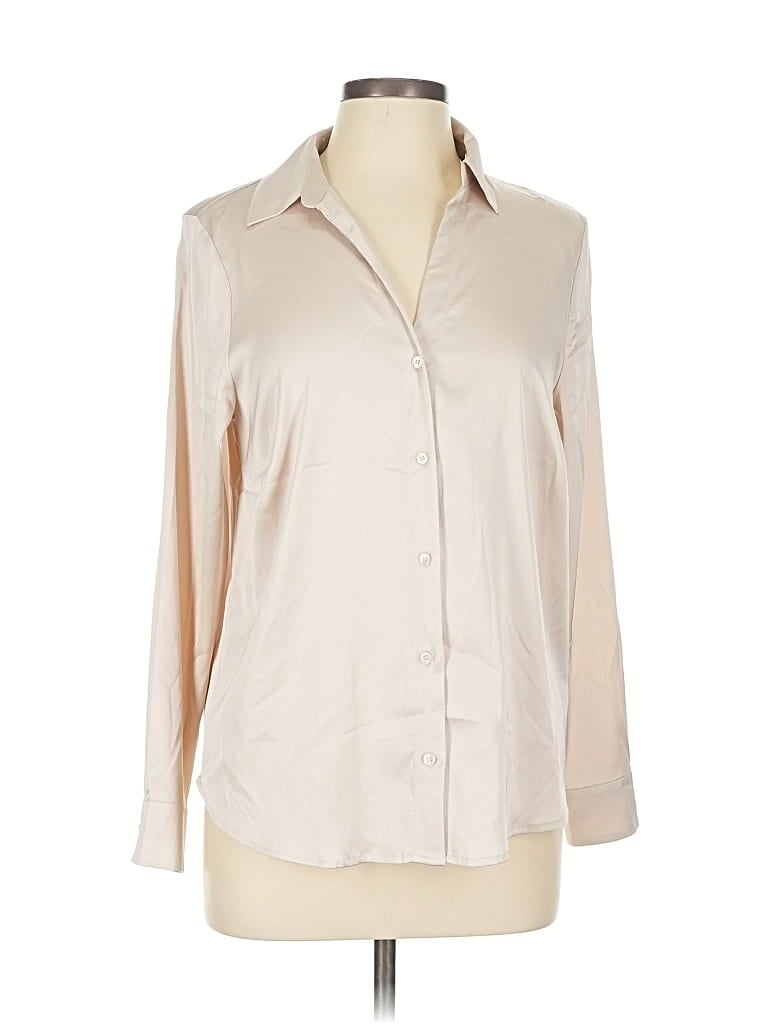 Pre-owned H&m Long Sleeve Blouse In Brown