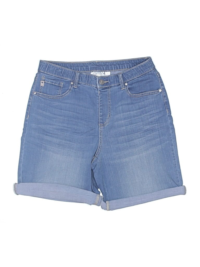 Pre-owned Belle By Kim Gravel Denim Shorts In Blue