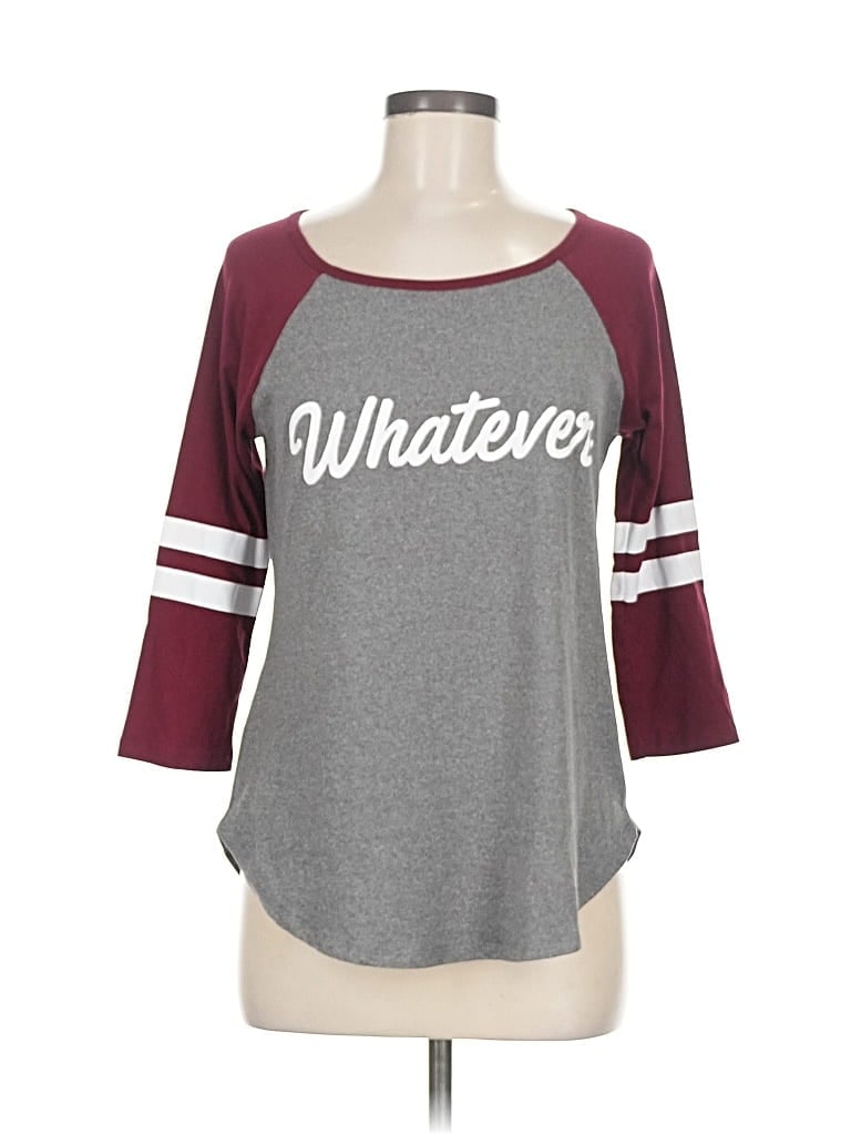 Pre-owned Wishful Park 3/4 Sleeve T-shirt In Gray