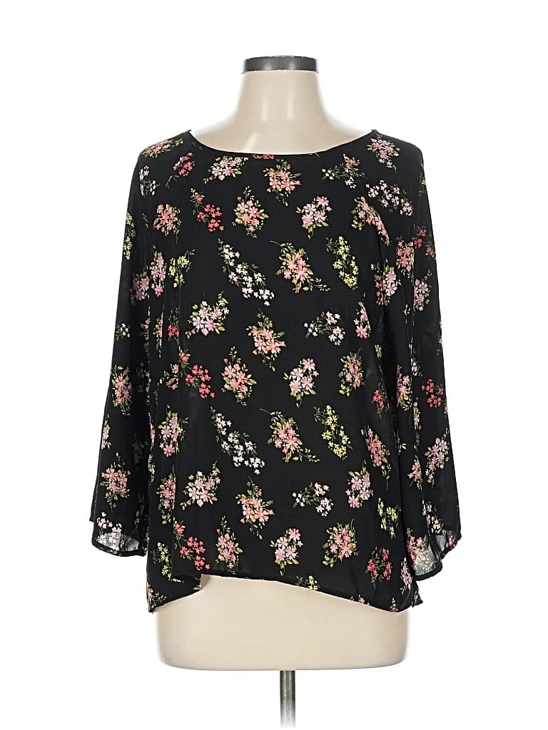 Pre-owned Papermoon 3/4 Sleeve Blouse In Black